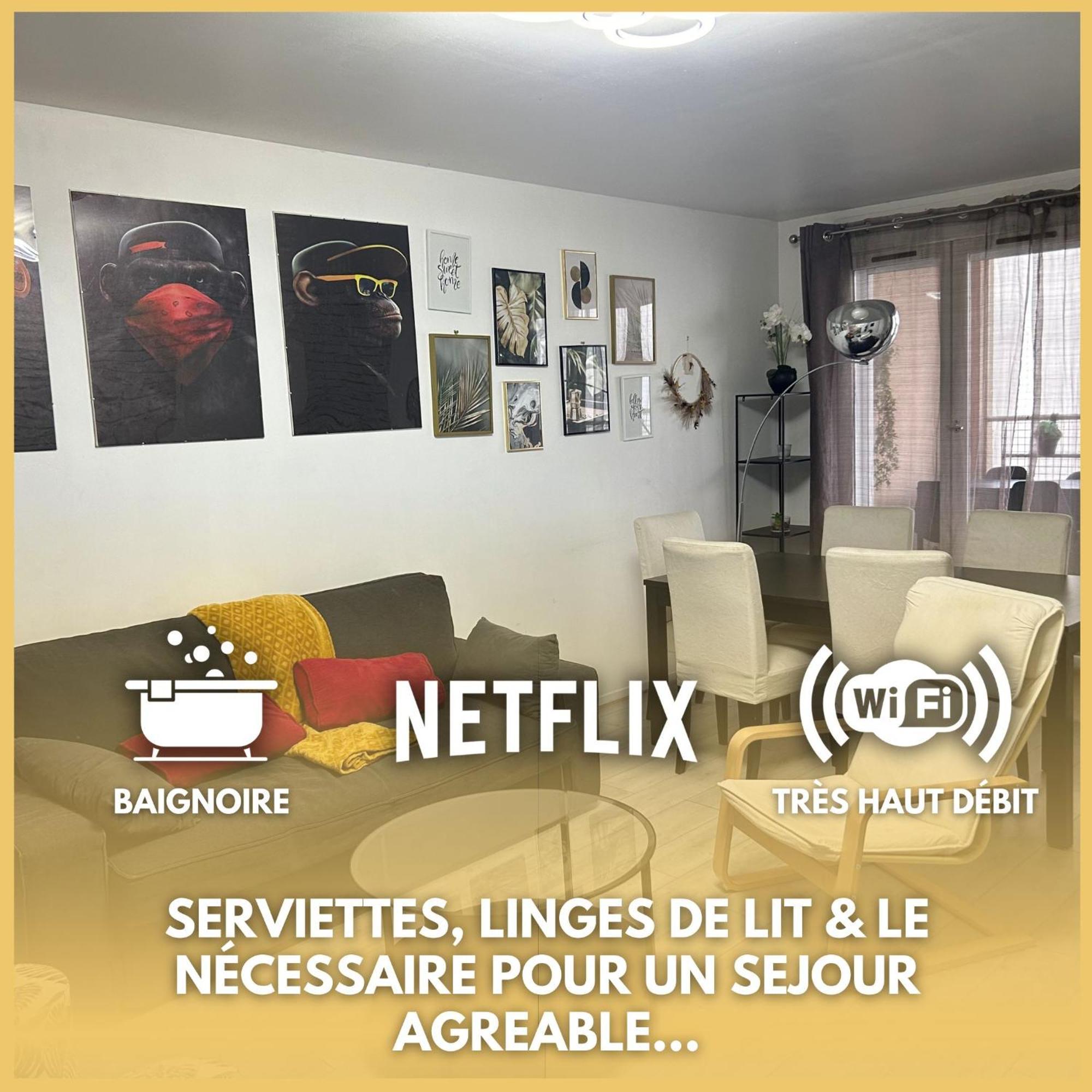 Appartement - Proche Rer - 2 Chambres & 4 Lits Double - Paris Orly Courcouronnes Exterior photo